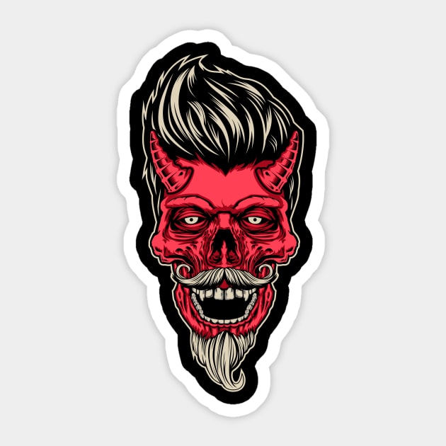 red devil Sticker by cithu09